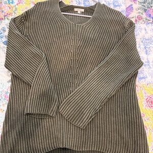 Tyler Boe Olive Ribbed Knit Sweater